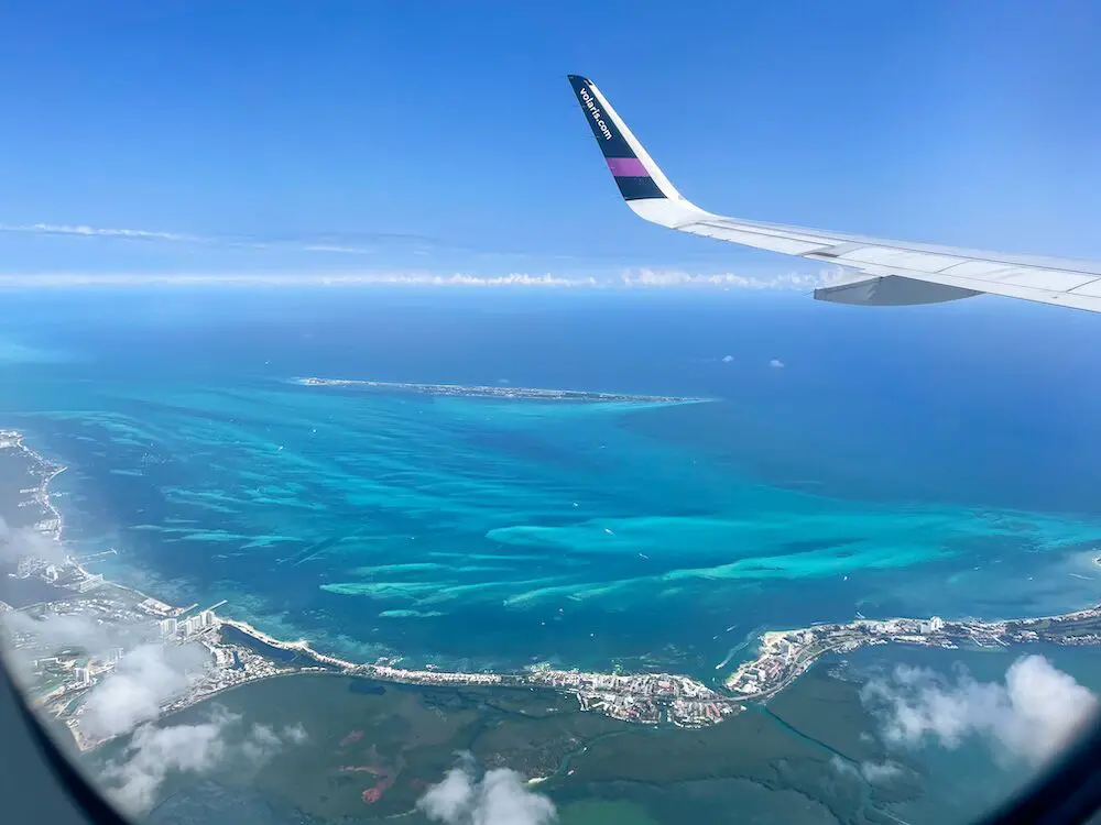 Flight to Cancun, Mexico