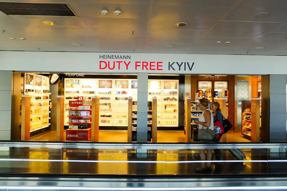 Duty free shop at an airport