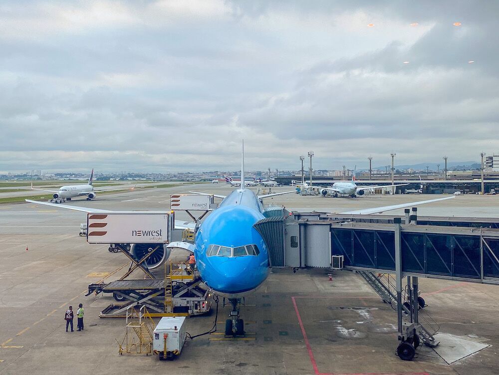 KLM Airplane in Sao Paulo Airport