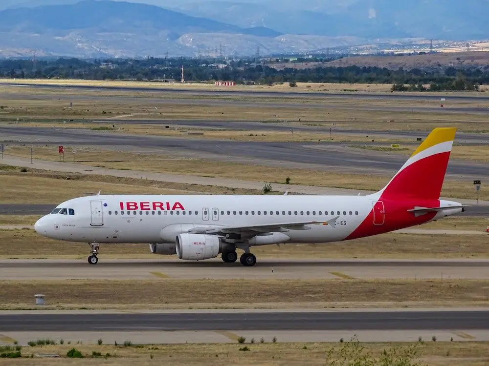 Iberia plane on a runway