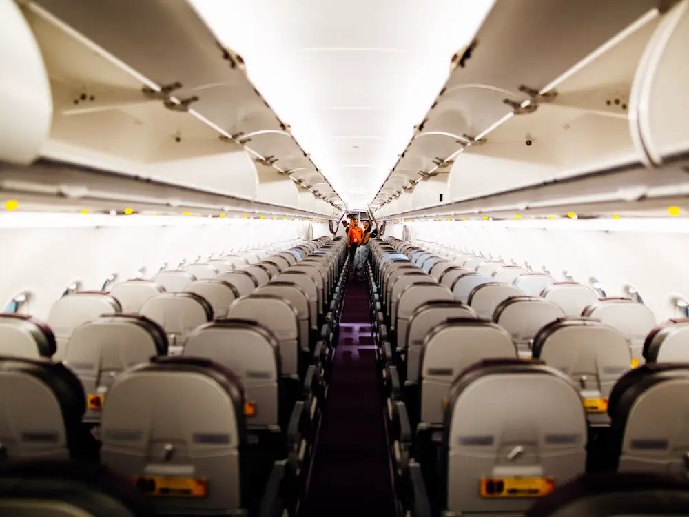 Inside airplane - Kenya Airways