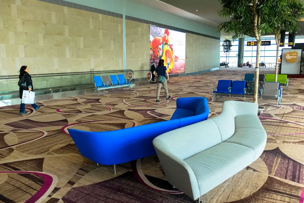 Sofas and chairs at an airport