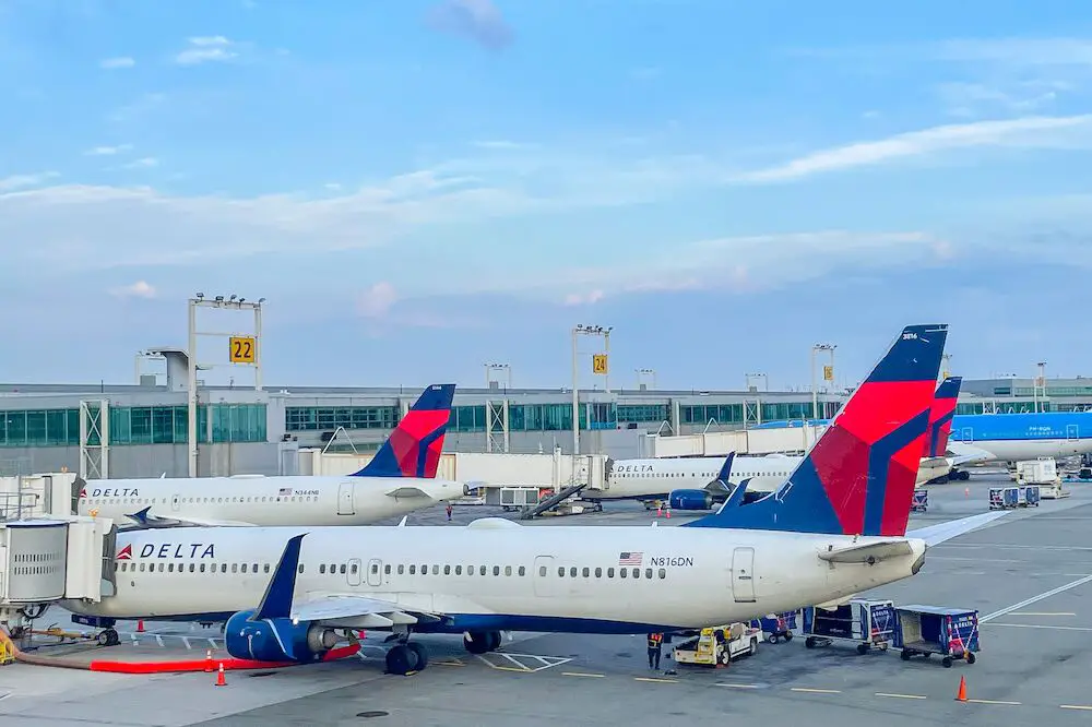 Delta planes in JFK airport, New York