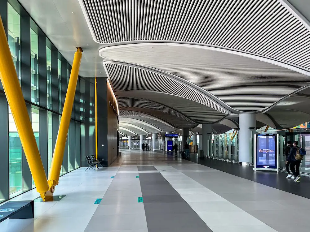 A modern airport terminal