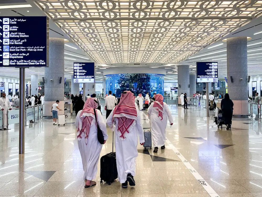 People at Jeddah Airport